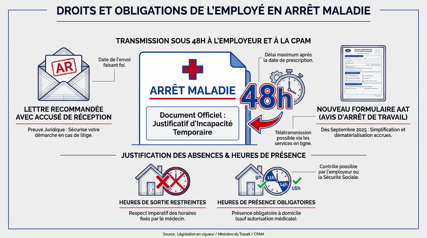 Salarié consultant ses droits durant un arrêt maladie