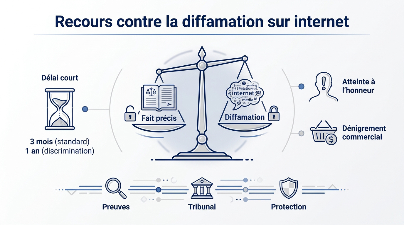 Procédure juridique pour diffamation sur internet et collecte de preuves