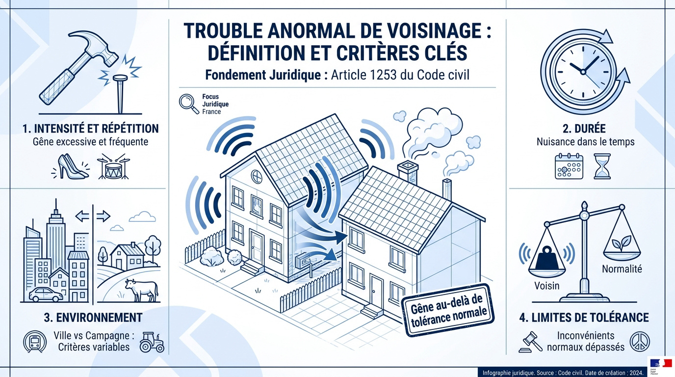 Critères d'évaluation d'un trouble anormal de voisinage en France