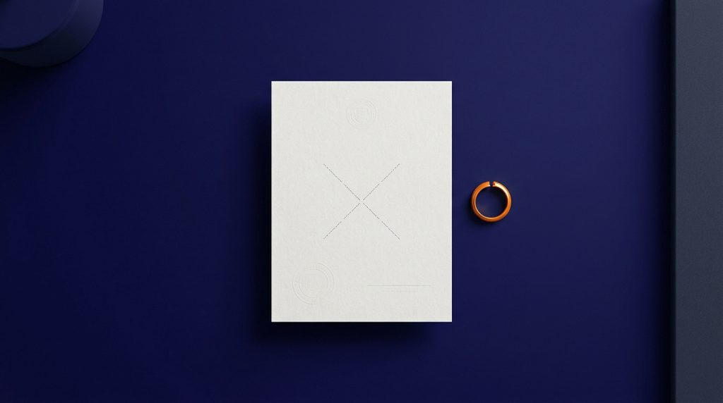 Un document officiel barré d'une croix avec une bague brisée sur fond bleu, symbolisant l'annulation d'un mariage.
