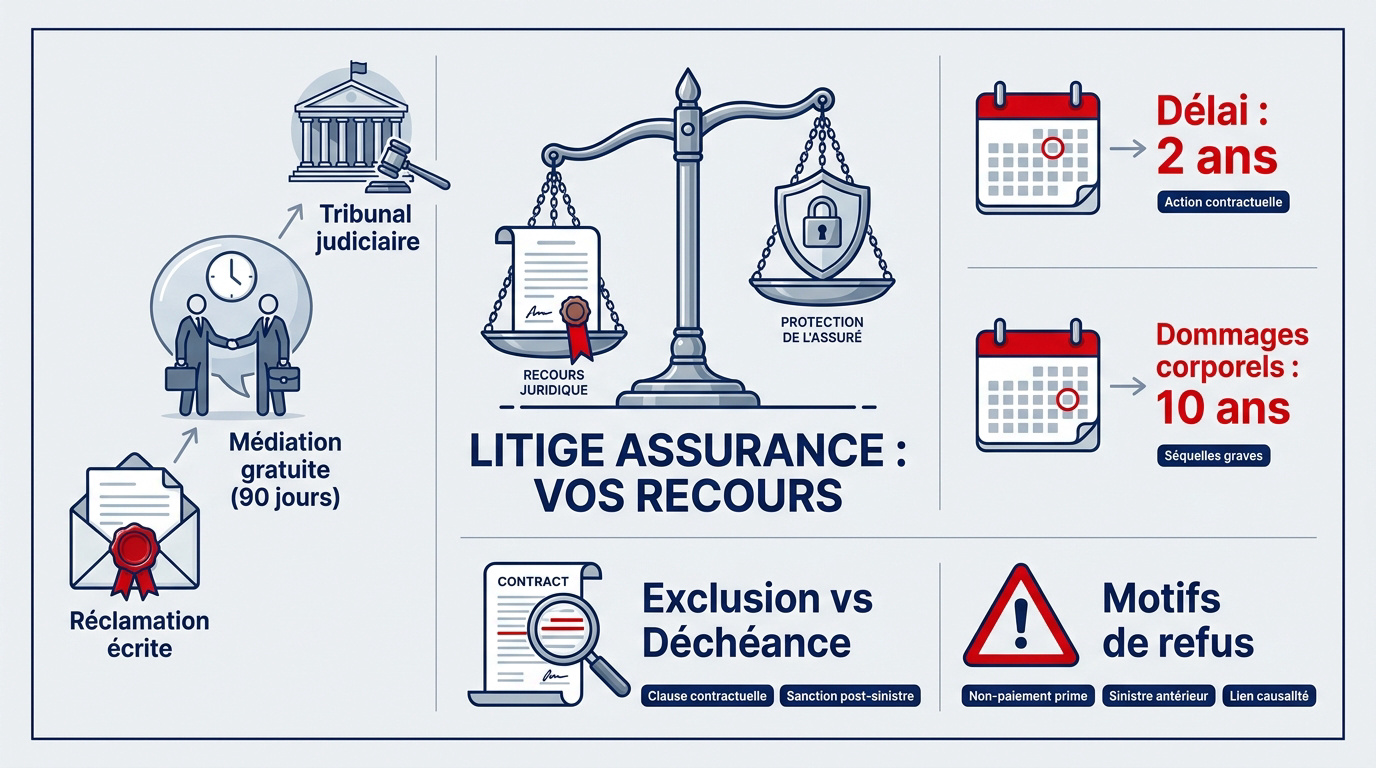 Conseils pour gérer un litige avec votre assurance et exercer vos recours