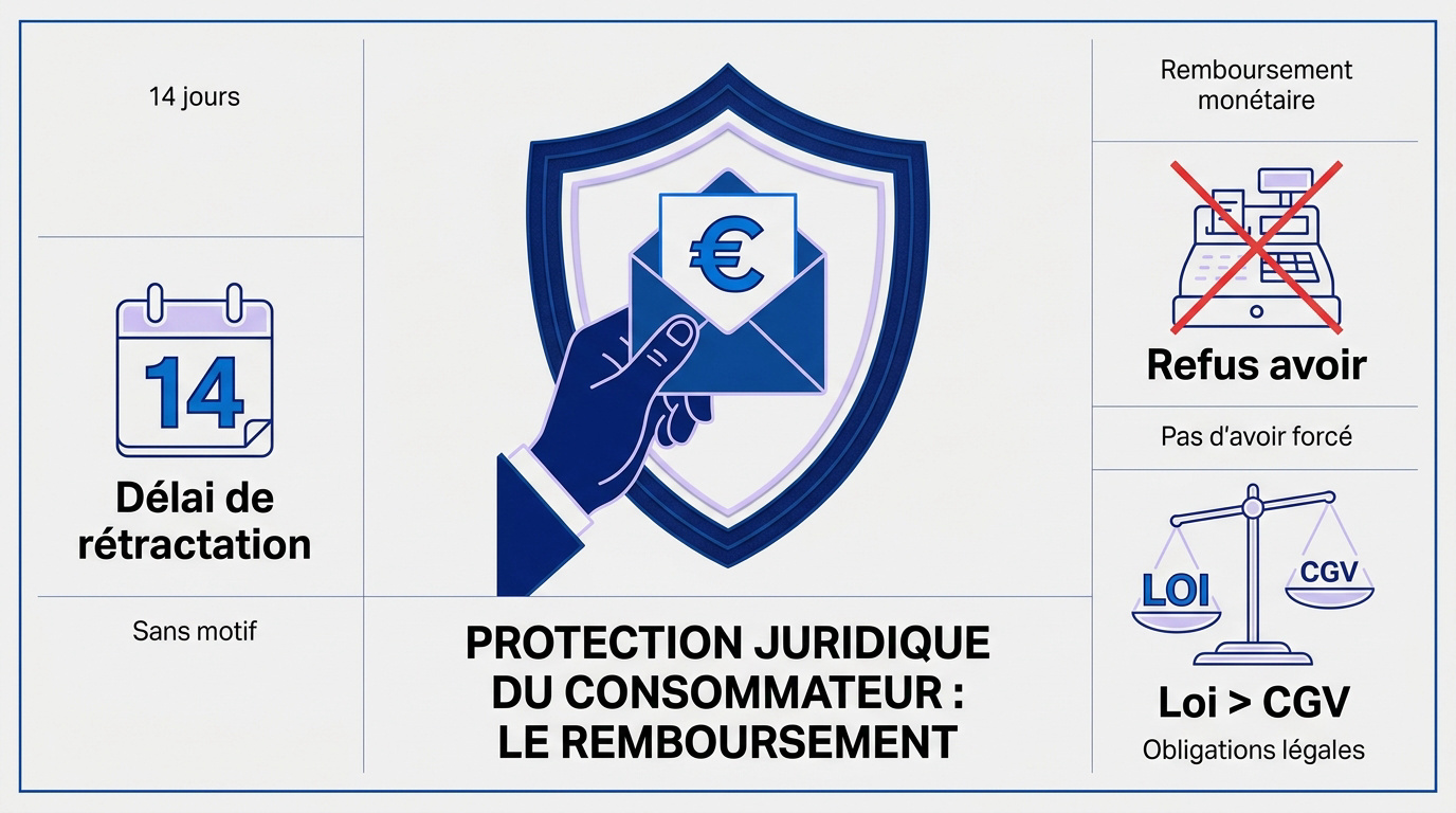 Protection juridique du consommateur pour obtenir un remboursement sur internet