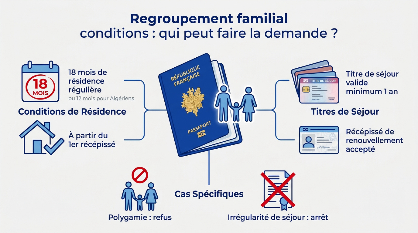 Critères et conditions pour le regroupement familial en France