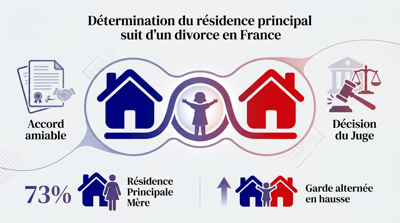 Parents discutant de l'organisation de la garde de l'enfant après un divorce