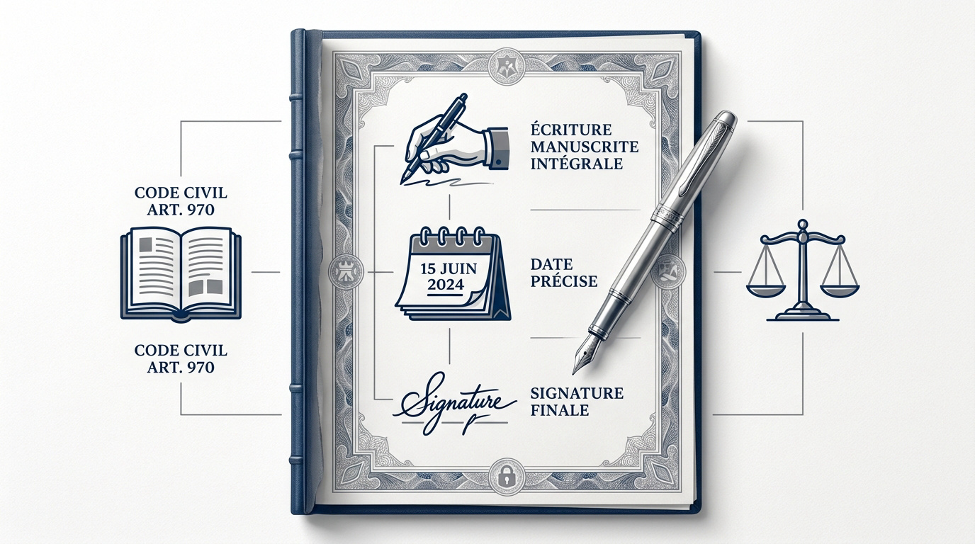 Vérification de la validité juridique d'un testament olographe